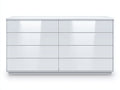 Cassettiera - legno ingegnerizzato - 160x42x90 cm - Bianco - stile minimalista