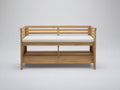 Panche da giardino - legno-tessuto - 120x58x82 cm - naturale-crema - stile moderno