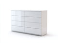 Cassettiera - legno ingegnerizzato - 155x42x90 cm - Bianco - stile minimalista