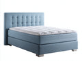 Letto matrimoniale-Tessuto-Metallo-212x180x125 cm-Azzurro-Design contemporaneo