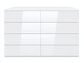 Cassettiera - legno ingegnerizzato - 160x42x92 cm - Bianco - stile minimalista