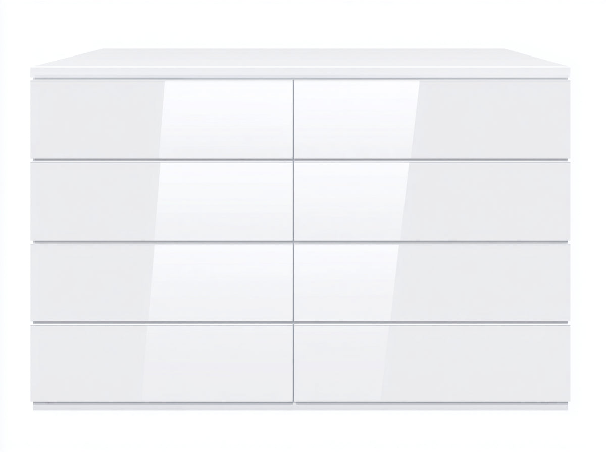 Cassettiera - legno ingegnerizzato - 160x42x92 cm - Bianco - stile minimalista