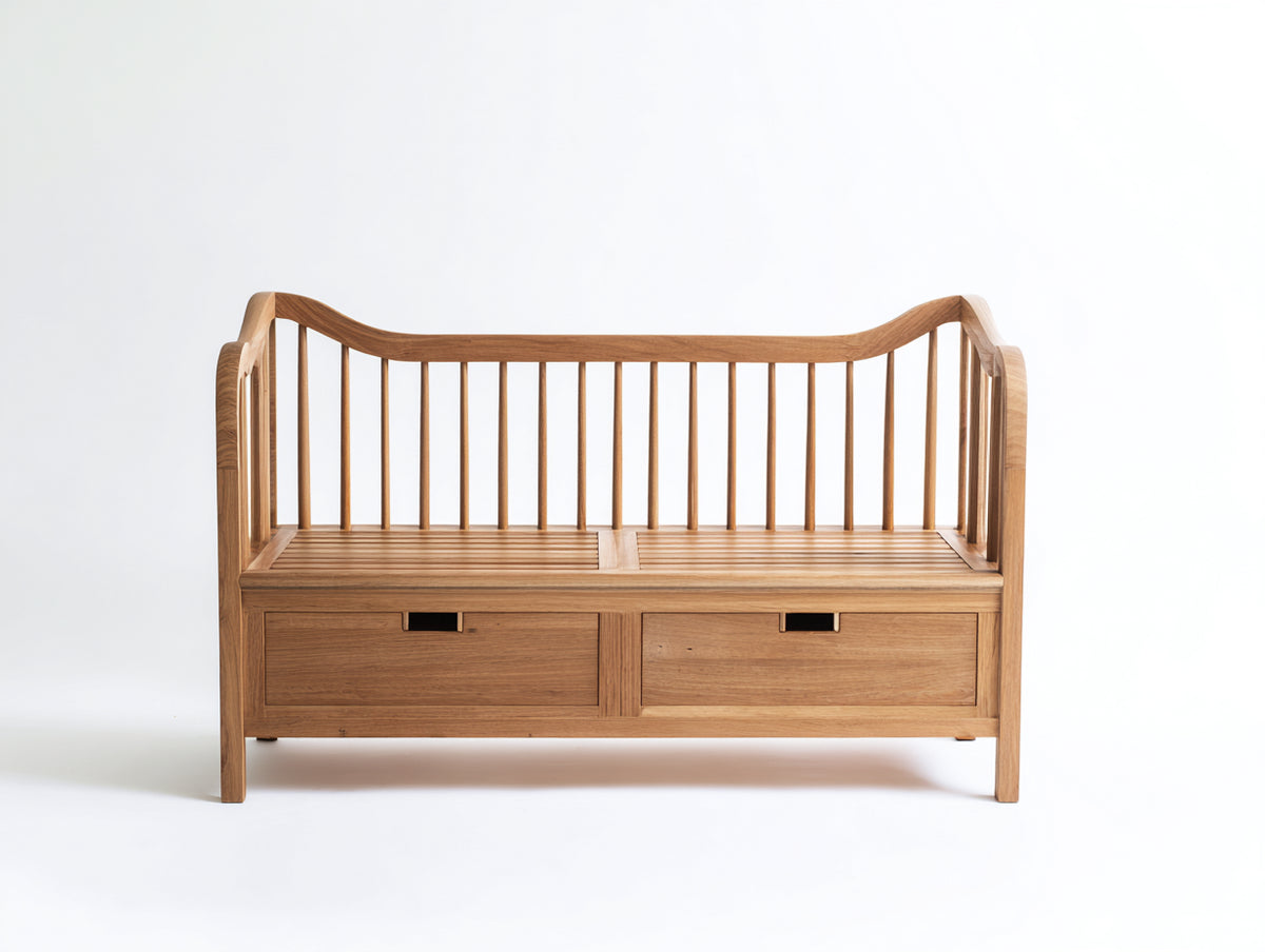 Panche da giardino - Legno - 130x60x90 cm - Naturale - Rustico