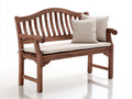 Panche da giardino - legno-tessuto - 122x61x91 cm - marrone-crema - stile classico