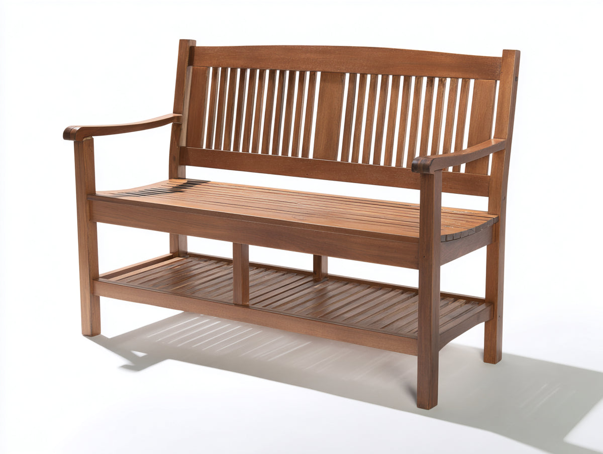 Panche da giardino - Legno - 120x60x90 cm - Marrone - Rustico