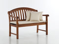 Panche da giardino - Legno-Tessuto - 125x60x90 cm - Marrone-Crema - Classico