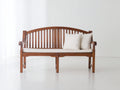 Panche da giardino - Legno-Tessuto - 145x63x87 cm - Marrone-Crema - Tradizionale
