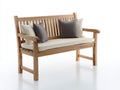 Panche da giardino - Legno-Tessuto - 130x62x88 cm - Naturale-Crema - Classico